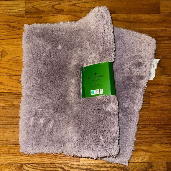 Kate Spade Bathroom Rug Fuzzy Dusty Purple 17x24” NWT - Picture 3 of 5